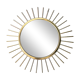 Mid-century 60s Gold Brass Witch Eye Sunburst Mirror