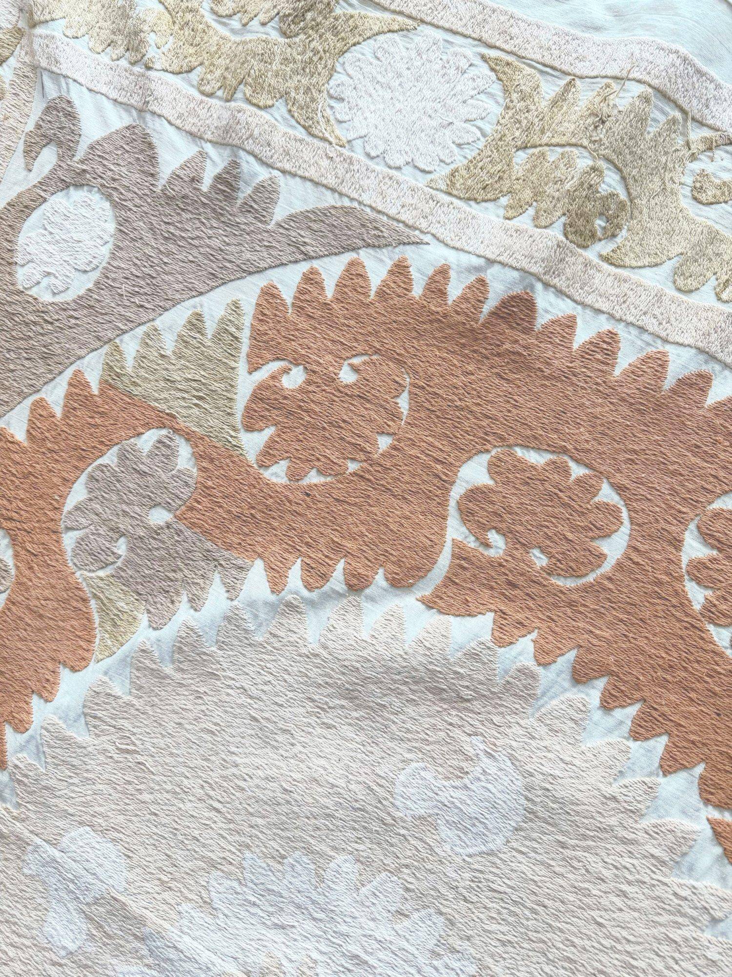 Vintage hand-embroidered tablecloth 133x143 cm