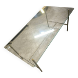Steel and glass coffee table, circa 1950/60
