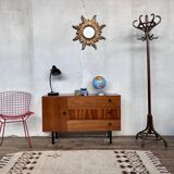 TV/ hifi cabinet in a row vintage modernist French 1960 LEGRAND DESIGN