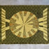 Grand tapis vert Mid Century Rya / moquette