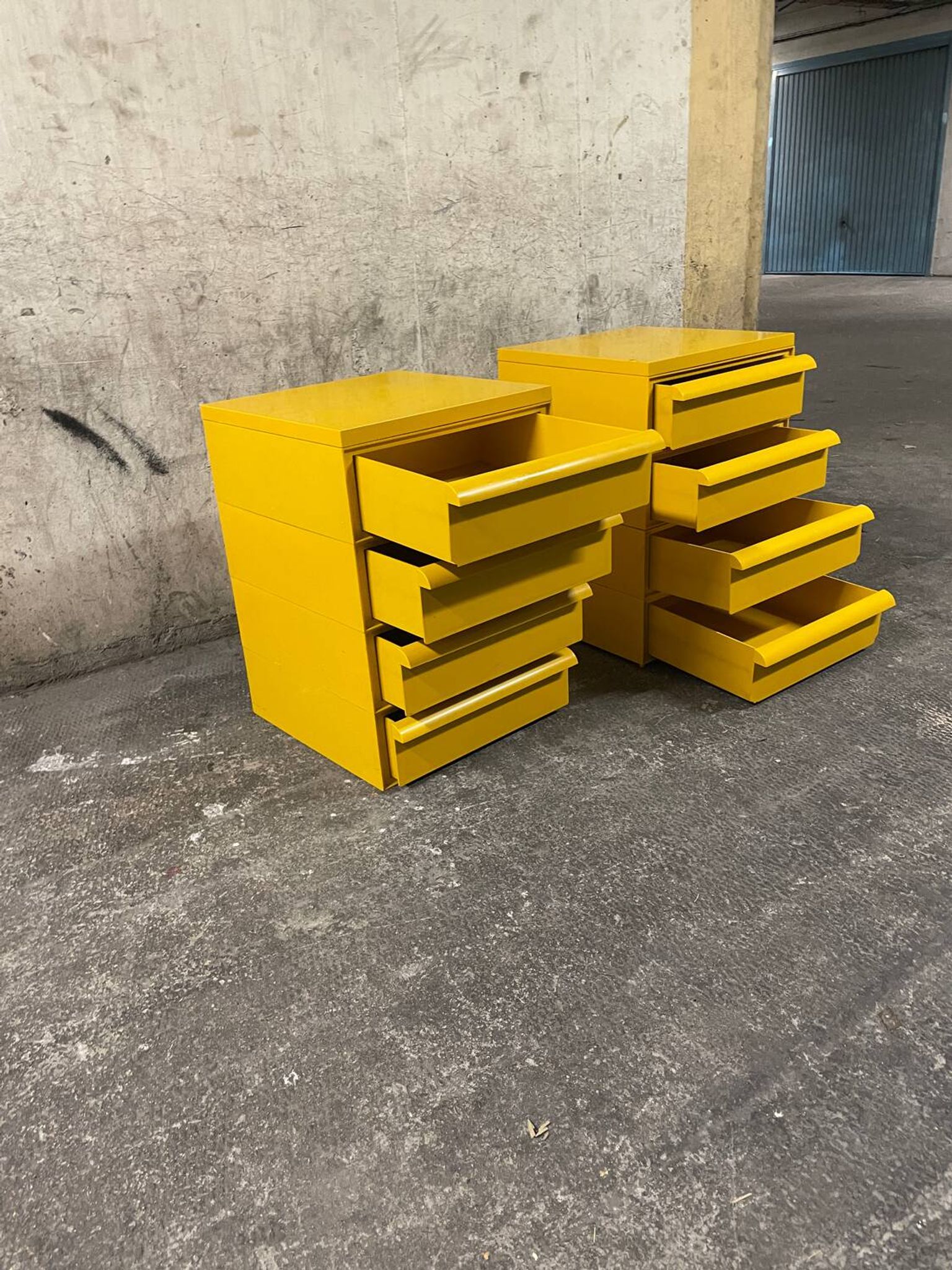 Yellow chest of drawers model 4601 by Simon Fussell for Kartell, 1970s