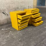 Yellow chest of drawers model 4601 by Simon Fussell for Kartell, 1970s