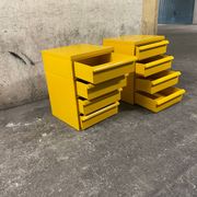 Yellow chest of drawers model 4601 by Simon Fussell for Kartell, 1970s