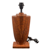 Art Deco Style Ceramic Lamp Base Faux Coral Marble 45 cm socket height
