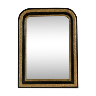 Mirror Napoleon III - black and gold - 104x78cm