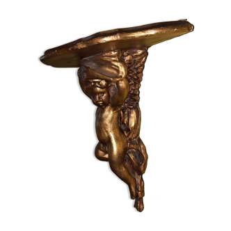 Gilded wood applique console
