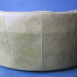 Fauteuil d'angle patchwork en cuir vert olive par Laauser, années 1970