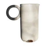 Artisanal ceramic pitcher large handle