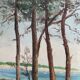 Tableau bord de mer breton 1960