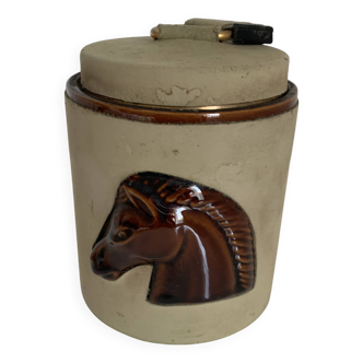Porte-cigarettes vintage 1960 Longchamp daim cheval sable - 11 x 10 cm