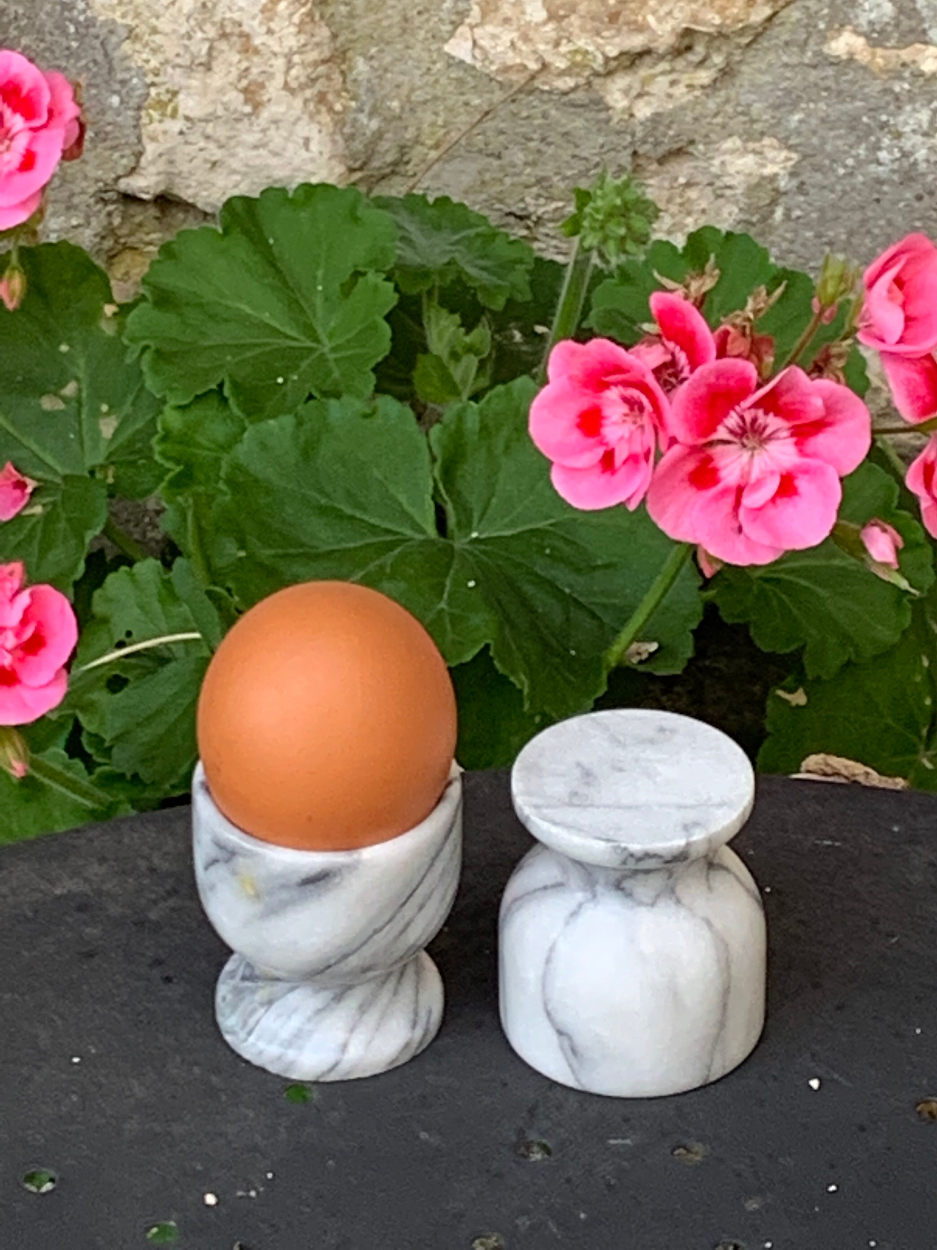 5 vintage marble coquetiers