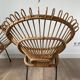 60s design rattan armchairs