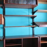 Rosewood bookcase with shelving and box system. Kai Kristensen, Denmark 1960