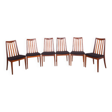 Chaises de salle à manger en tissu et teck par Leslie Dandy pour G-Plan, années 1960, ensemble de 6