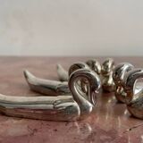 Set of 6 silver-plated swan knife rests