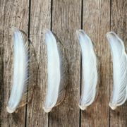 Opalescent glass leaf knife holder