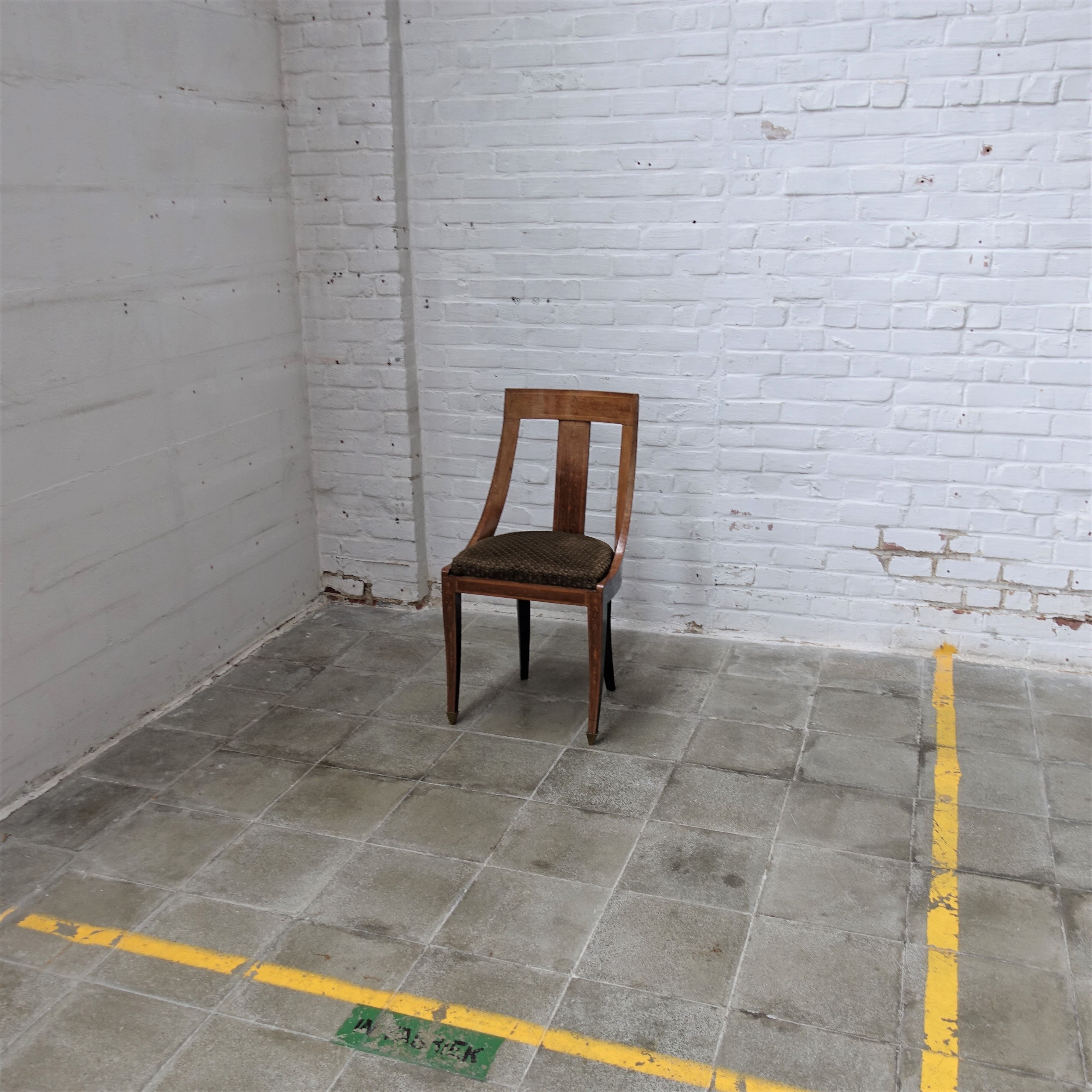 Art deco walnut chair