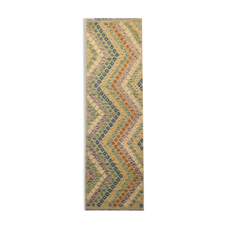 Traditional cream flat woven runner rug 81x300cm