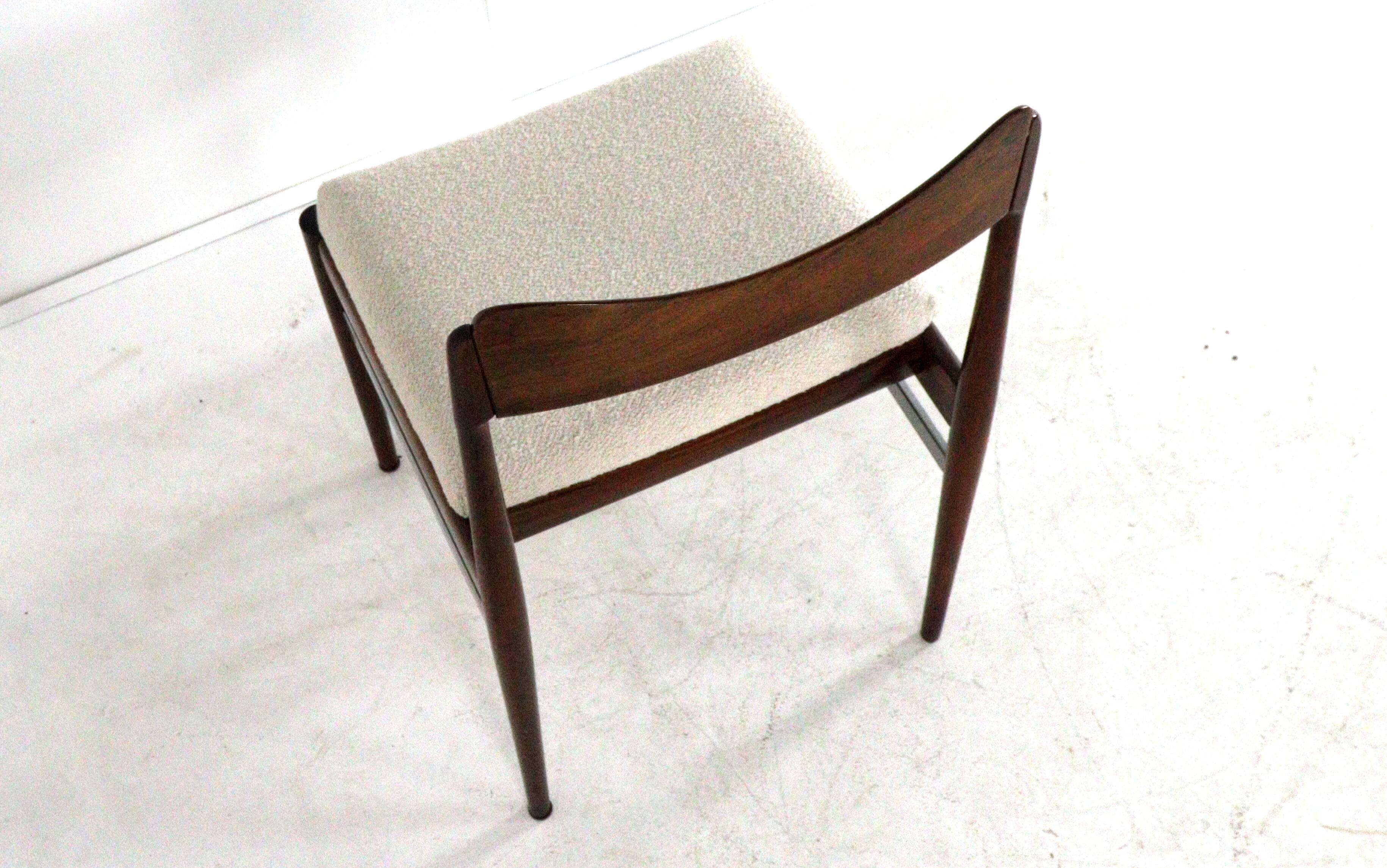 Set of 6 Rosewood AWA Dining Chairs 'Bennekom'  - new upholstery