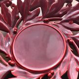Large cup fruit basket in garnet earthenware
