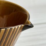 Pot à lait, saucière en céramique rayée.