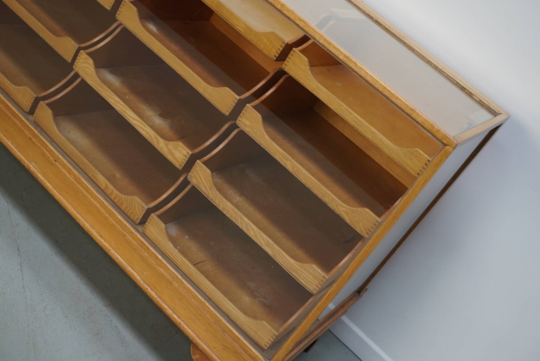 Antique Shop Counter in English Beech, circa 1920-1930