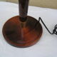 Old lum lamp foot mahogany and gold metal 1970