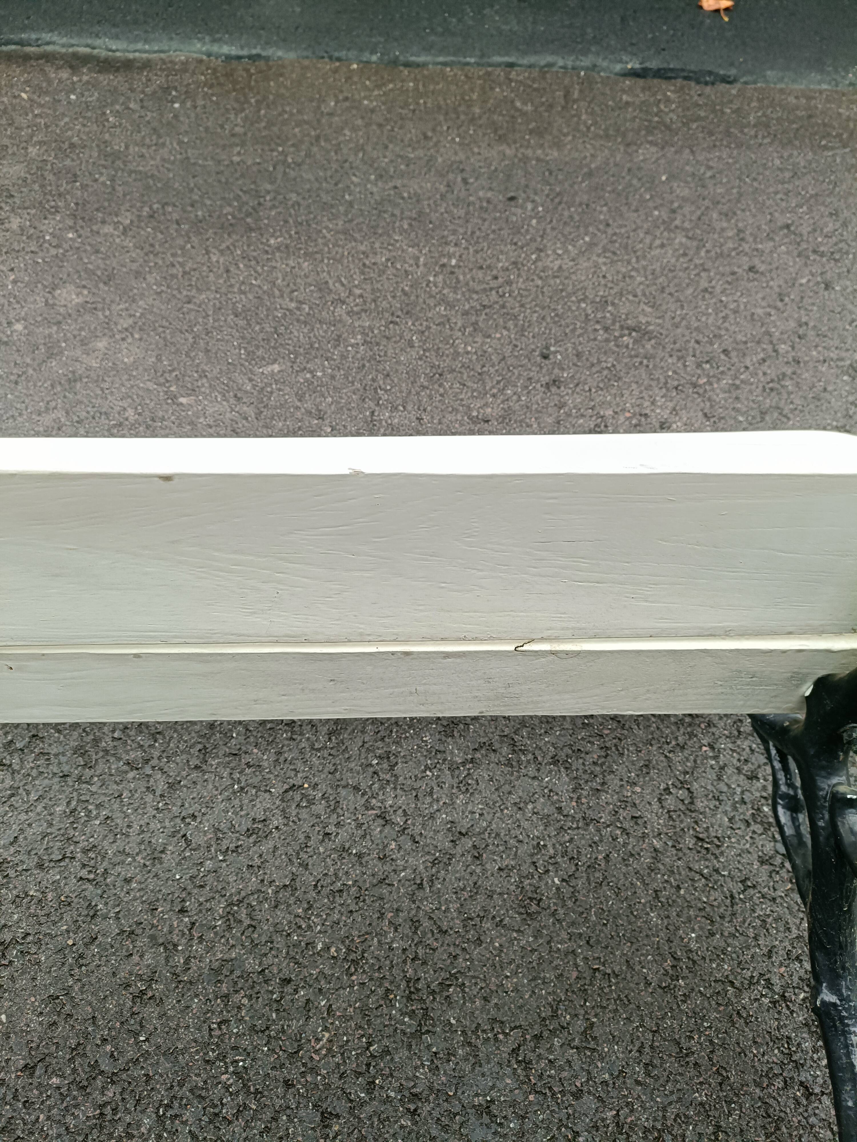 Garden bench old cast iron feet