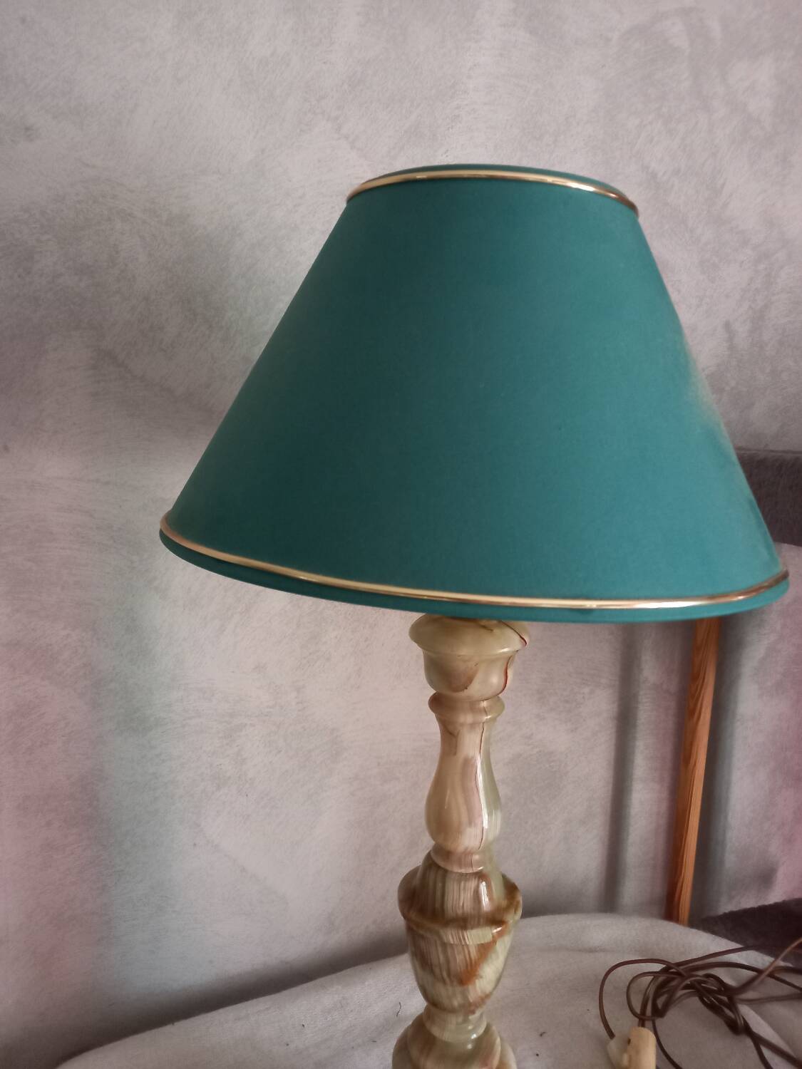 Lampe vintage en onyx