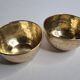 Pair of vintage Indian hammered metal bowls