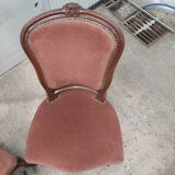 Set of 3 Louis Philippe style chair in walnut