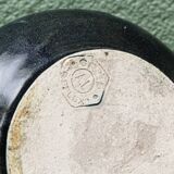 Blue flamed stoneware vase, Art Nouveau style, Reflex