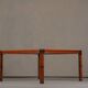 Table à manger carrée vintage en frêne de burl par Alberto Smania pour Studio Smania Interni, Italie, années 1960.