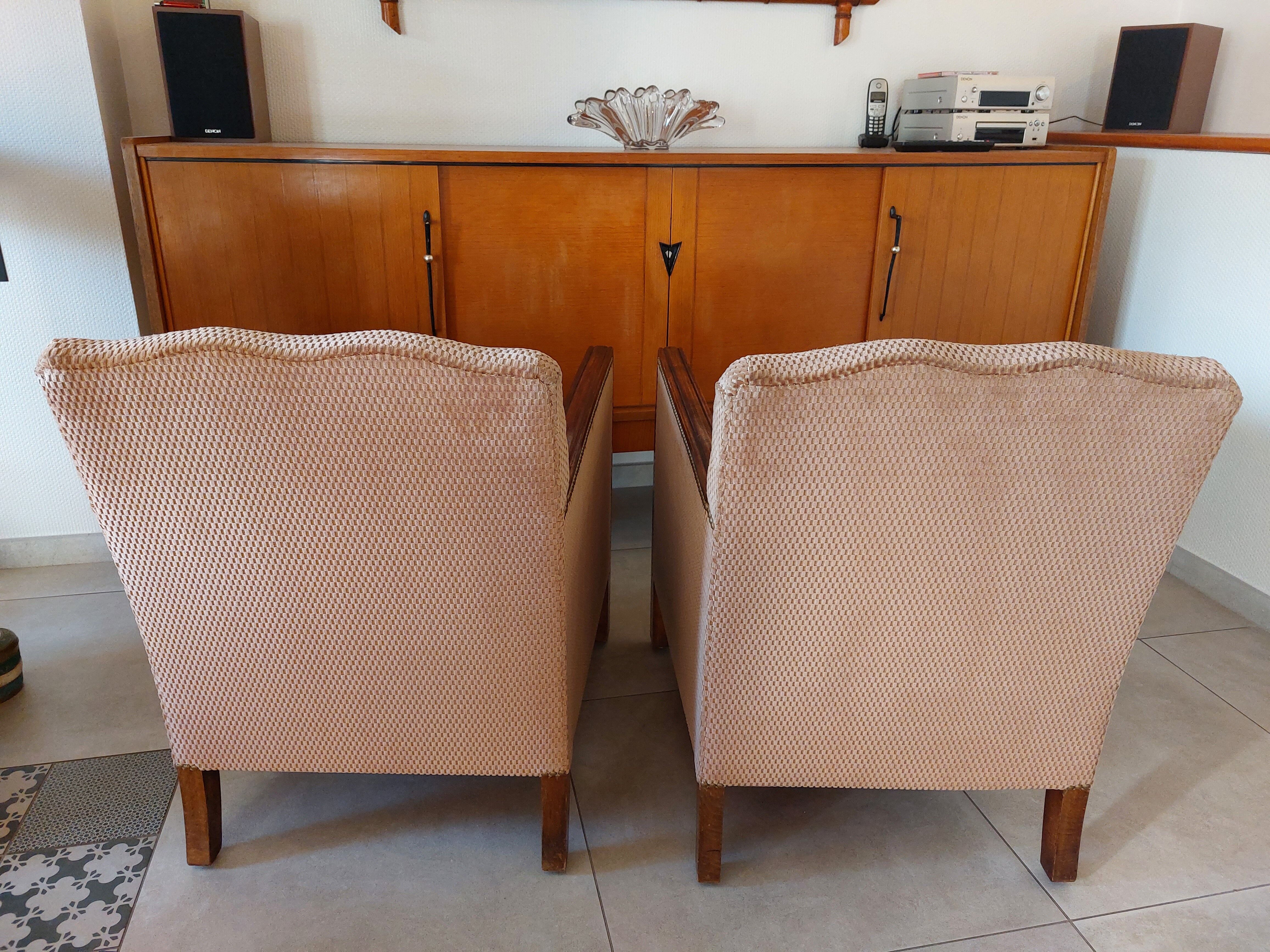 Pair of art deco armchairs