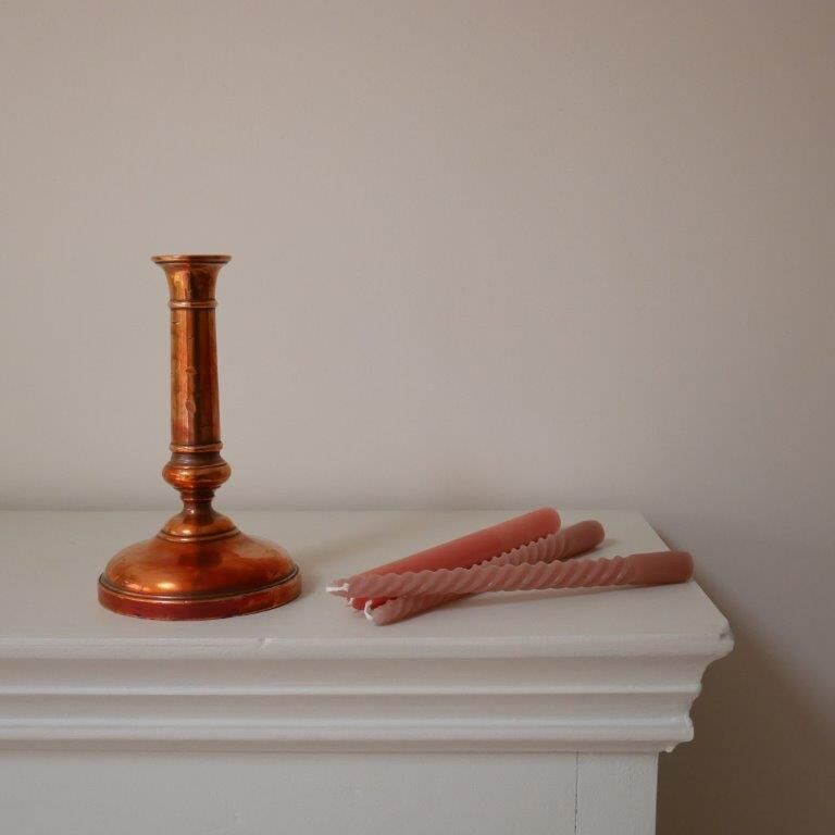 Copper candle holder