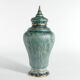 Art Deco Green Lustre Glaze Lidded Vase by Josef Ekberg Gustavsberg, 1920's