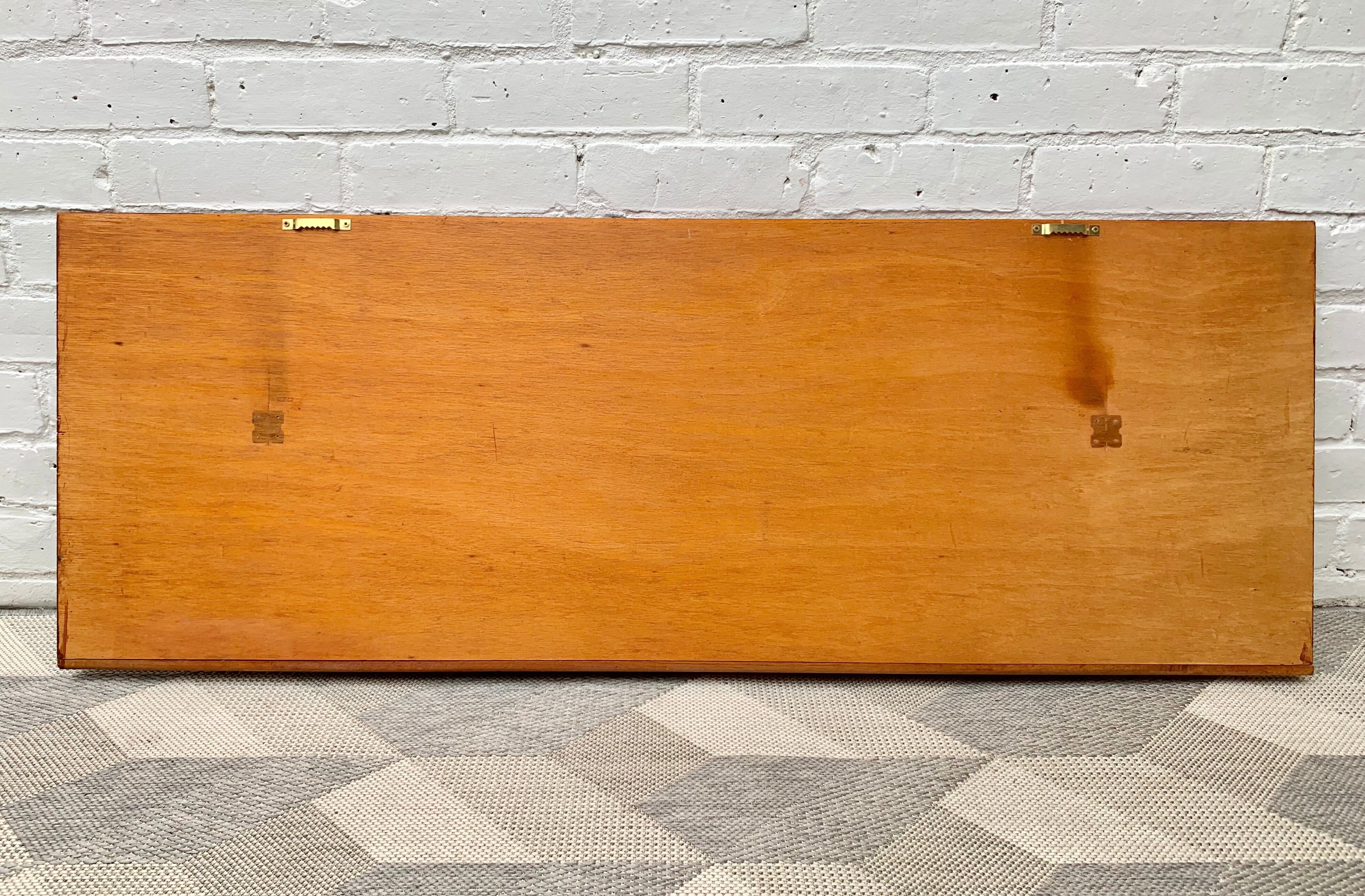 Vintage Rectangular Wall Mirror Teak Frame #D499 122x45cm