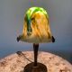 Lampe art nouveau en verre soufflé