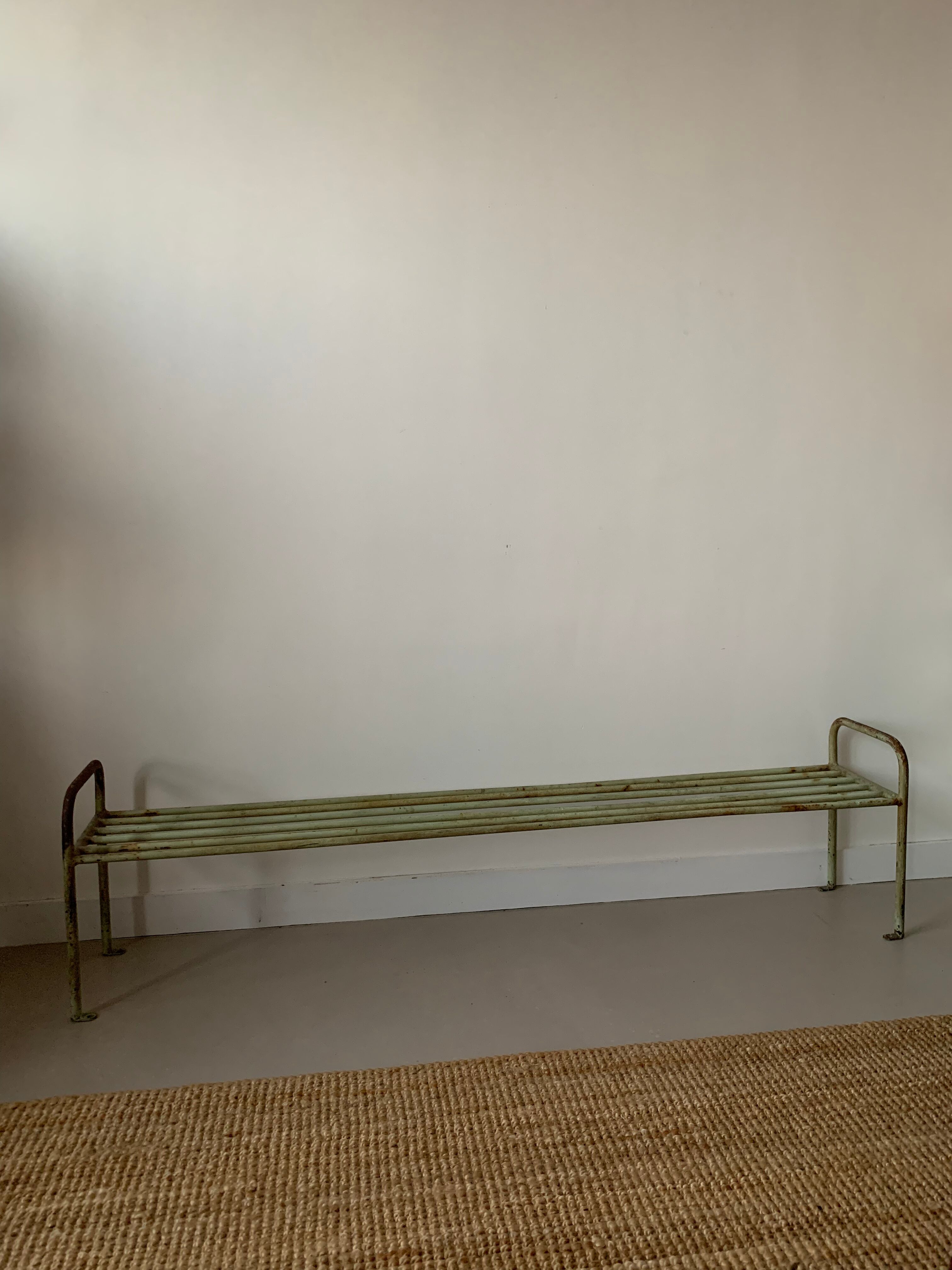Antique metal bench