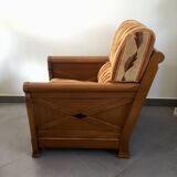 Jacques Leleu - Paire De Fauteuil En Merisier