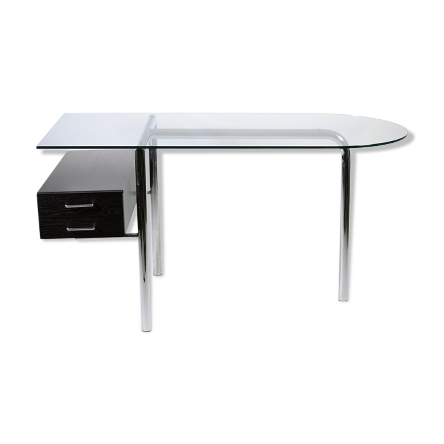 Office structure tubular chrome and glass