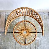 Chaise vintage en rotin par Dirk van Sliedregt pour Gebroeders Jonkers Noordwolde