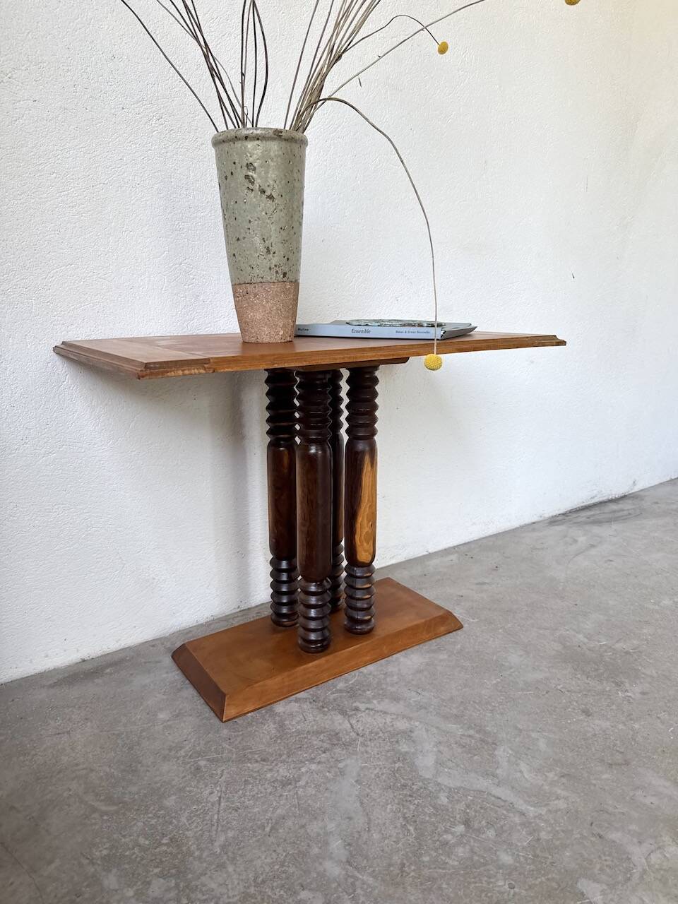 Dudouyt Courtray oak art deco console table