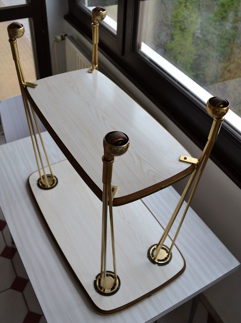 Table service in formica on wheels - the 50s 60s vintage