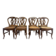 Set of 8 Louis Philippe cane chairs - caned in oak