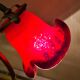 Artdeco brass lamp with pretty antique tulip 25x20