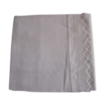 Old pillow tai embroidered in cotton 77x77cm