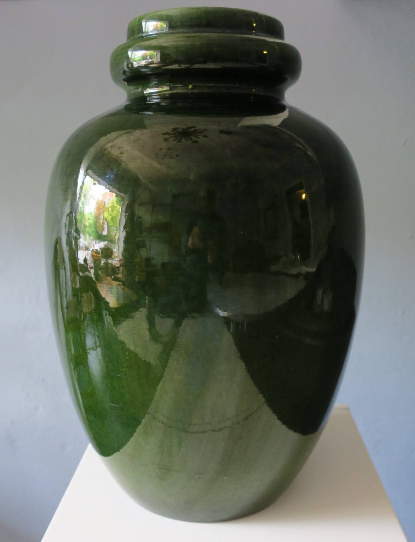 Brutalist large mid century ceramic floor vase, 1960s