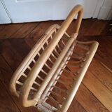 Rattan magazine holder